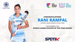 Read more about the article Rani Rampal is the World Games Athlete of the Year 2019