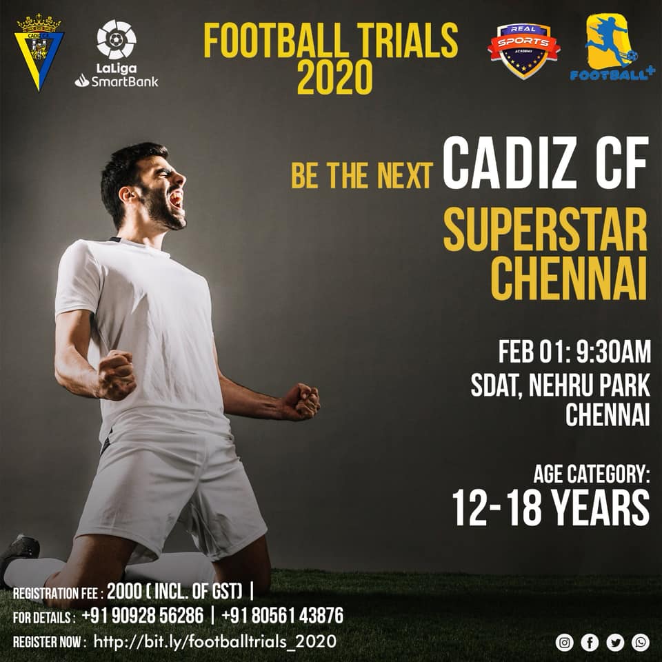 Read more about the article CADIZ FOOTBALL TRIALS 2020 Powered By Football Plus, Chennai