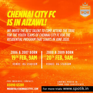 Read more about the article Chennai City FC Aizawl Trials