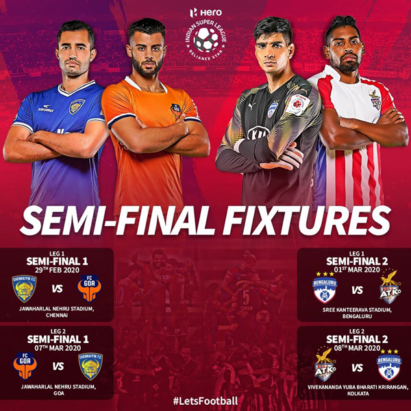 Read more about the article Semi-Final Fixtures, ISL- Indian Super League