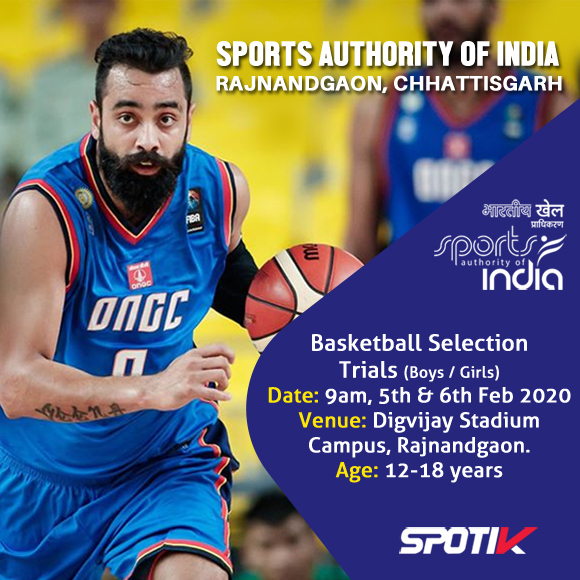 Read more about the article Basketball Selection Trials SAI Rajnandgaon, Chhattisgarh.