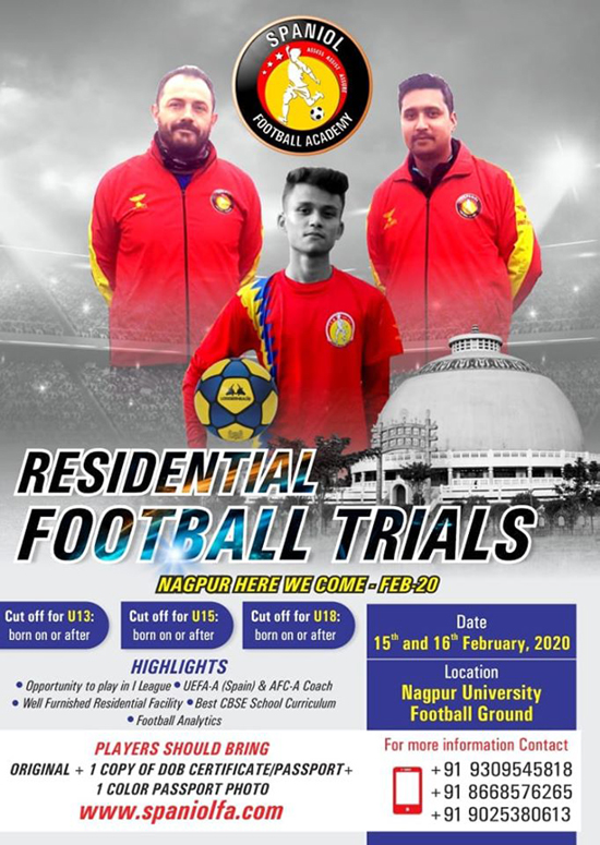 You are currently viewing Spaniol Football Academy  Trials at Nagpur