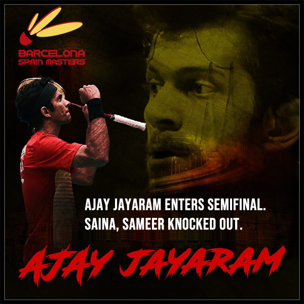 Read more about the article Barcelona Masters: Ajay Jayaram enters semifinal.