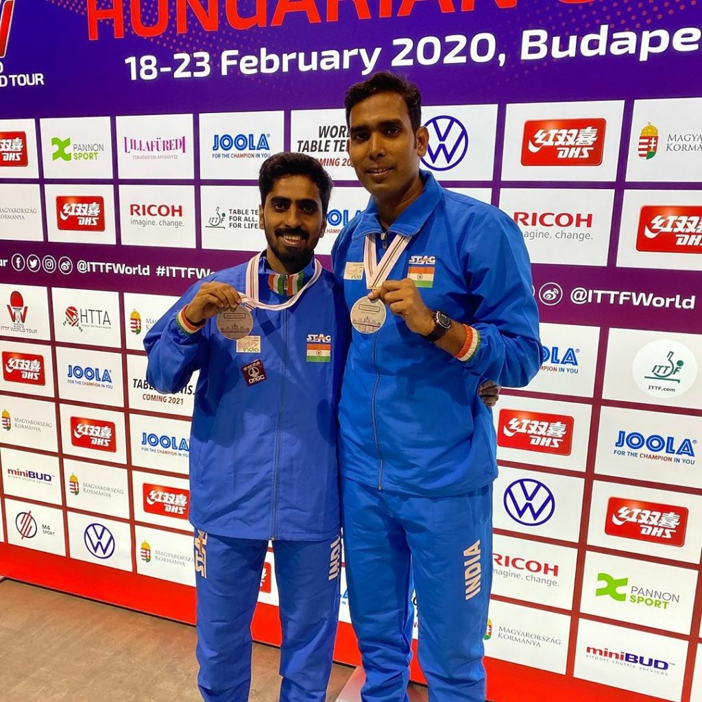 Table Tennis: Sharath-Sathiyan win silver at Hungarian Open