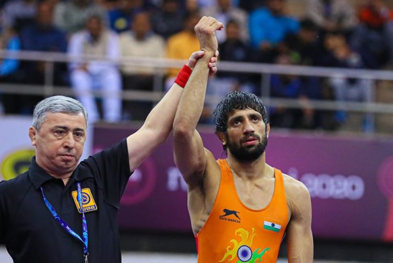 Read more about the article Asian Wrestling: Ravi Dahiya lives up to the expectation; wins gold medal for India with 10-0.