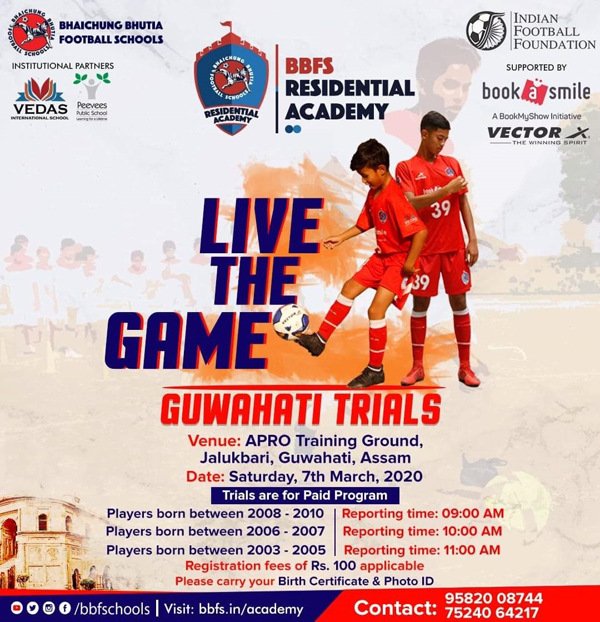 Read more about the article Bhaichung Bhutia Football Schools Guwahati Trials