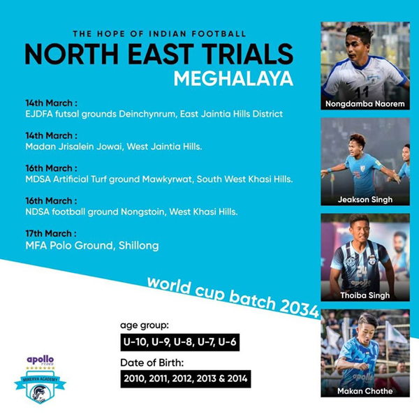 Minerva Football Academy Trials, Meghalaya