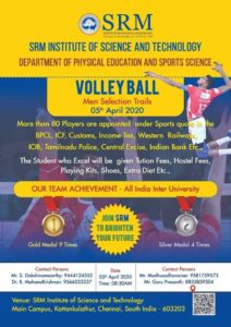 Read more about the article SRM institute of science and technology Volleyball Trials