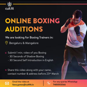 Read more about the article Cult.fit looking for Boxing trainers, Bengaluru