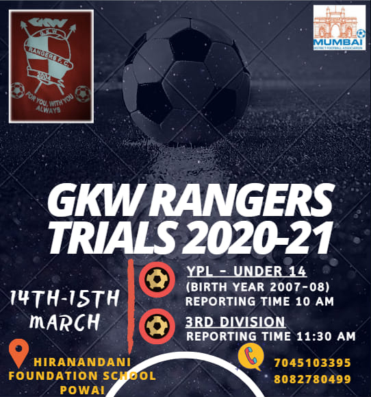 You are currently viewing Guest Keen Williams (G.K.W.) Rangers FC, Mumbai Trials