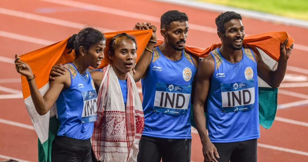  Indian 4x400m mixed relay team’s Gold medal