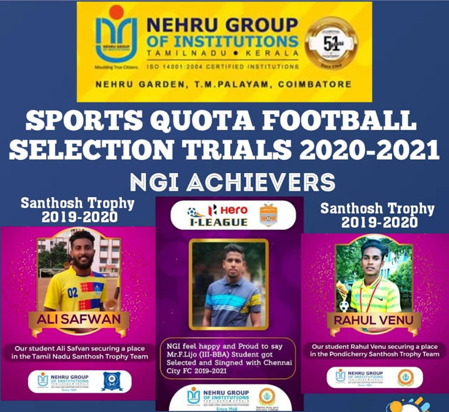 You are currently viewing Nehru Group of Instituions – Sports Quota Selection for Football (MEN). Coimbatore