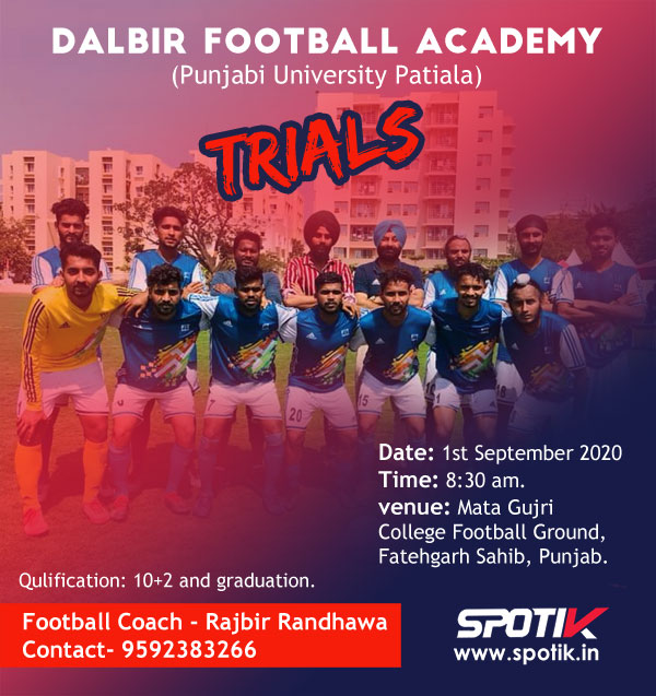 You are currently viewing Dalbir Football Academy(Punjabi University Patiala) open trials.
