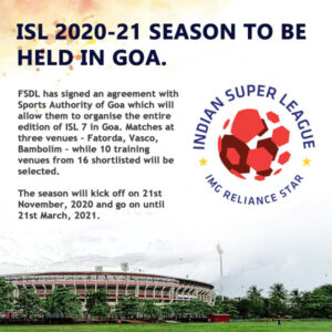 Read more about the article Indian Super League 2020-21 will be held in GAO.