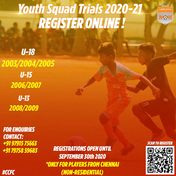 You are currently viewing Chennai City FC Trials, Football Academy at Chennai.