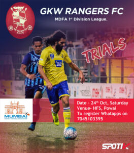 Read more about the article GKW Rangers FC, MDFA 1st Div, Mumbai
