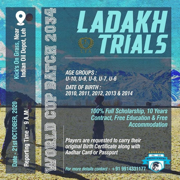 You are currently viewing Minerva Football Academy (Best Academy in India) Ladakh Trials.