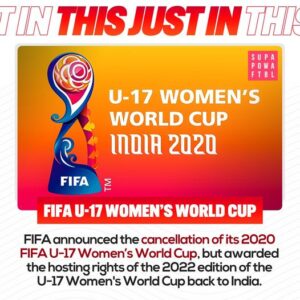 Read more about the article Fifa cancels 2020 Fifa U-17 Women’s World Cup, India granted hosting rights for 2022 edition.