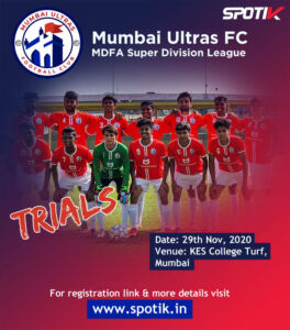Read more about the article Mumbai Ultras FC Trials, MDFA Super Division