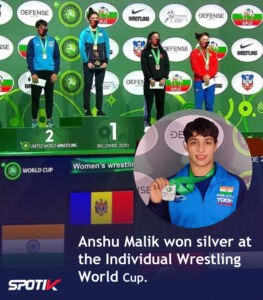 Read more about the article Wrestler Anshu Malik clinches silver, India’s first medal at Individual World Cup