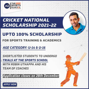 Read more about the article Robin Uthappa – Cricket National Scholarship 2021-22, Bengaluru