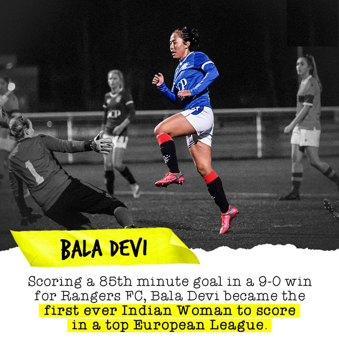 You are currently viewing India’s Bala Devi scores her first goal for Rangers FC in Scottish Women’s Premier League