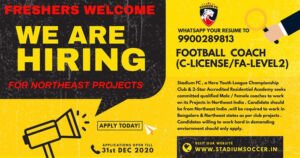 Read more about the article Stadium Soccer School Hiring Football Coach.