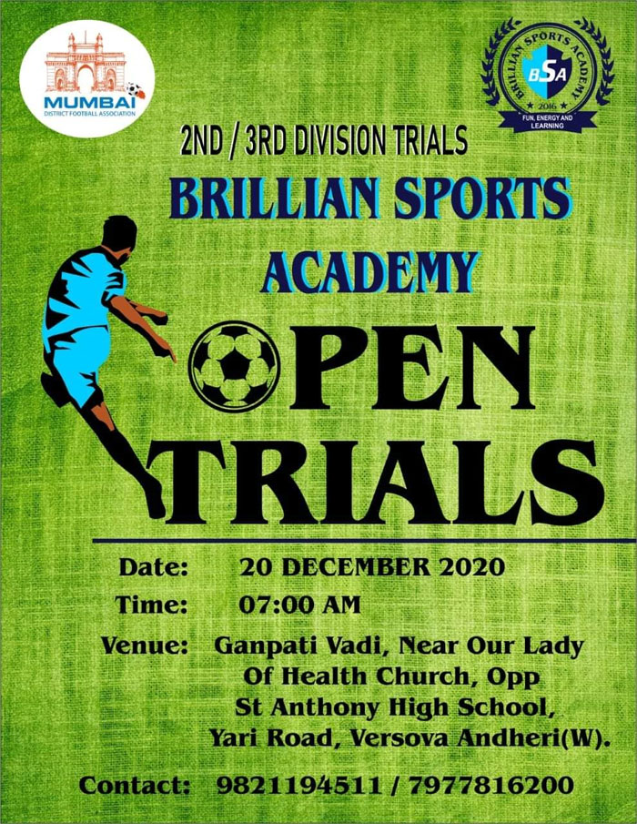 Read more about the article Brillan Sports Academy – Football Trials Mumbai