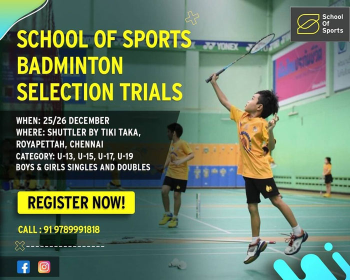 Read more about the article Badminton Selection Trials, School Of Sports Chennai