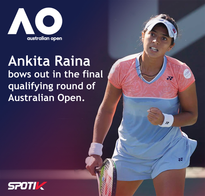 You are currently viewing Australian Open: Ankita Raina lost a tough battle to the 19yo rising Serbian star.