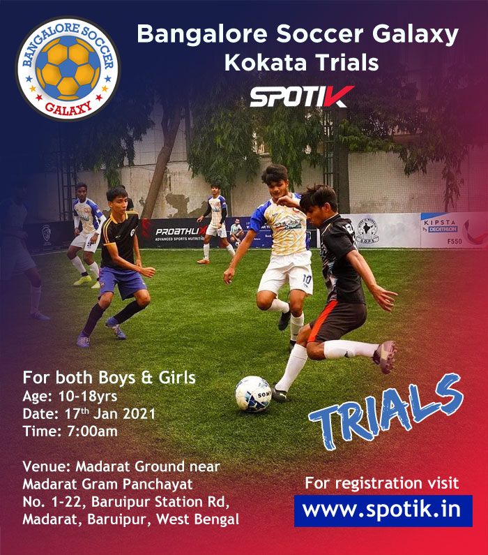 Read more about the article Bangalore Soccer Galaxy Kolkata Trials (Boys & Girls)