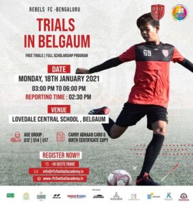 Read more about the article Rebels FC Trials in Belgaum – Scholarship Program