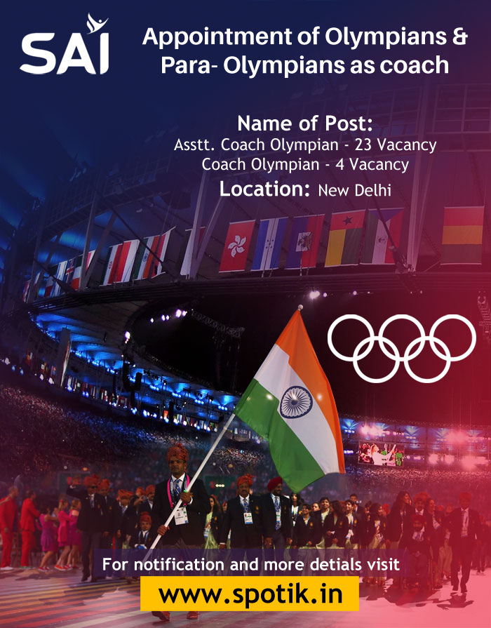 You are currently viewing Appointment of Olympians & Para-Olympians as coach in Sports Authority of India