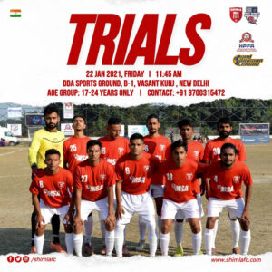 Read more about the article Shimla FC Trials for 2021 Season – New Delhi