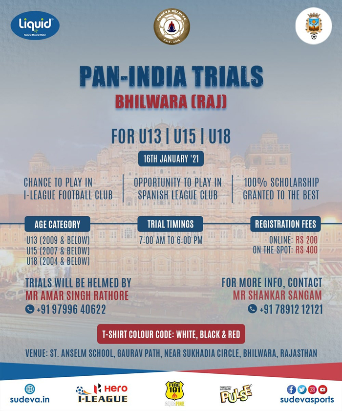 You are currently viewing Sudeva Delhi FC Rajasthan Trials (Stay tuned for other state trials)