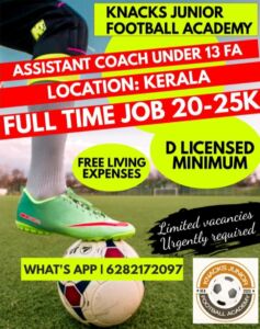 Read more about the article Opening for Football Coach at Kerala.