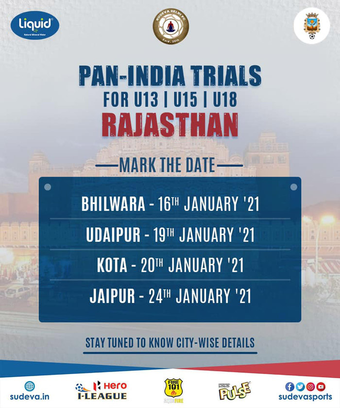 You are currently viewing Sudeva FC Trials Udaipur, Kota & Jaipur.