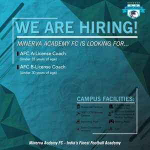 Read more about the article Minerva Academy FC Hiring AFC A & B licensed Coaches