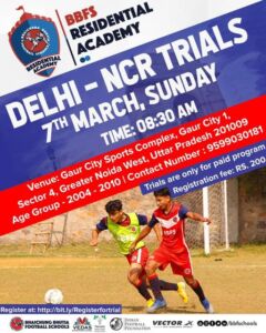Read more about the article BBFS Football Academy, Delhi-NCR Trials