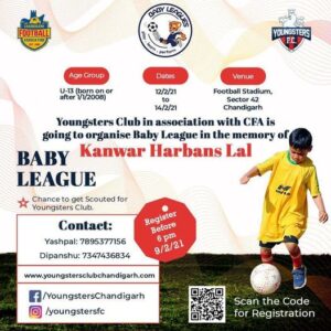 Read more about the article U-13 Baby League: Youngsters Football Club, Chandigarh