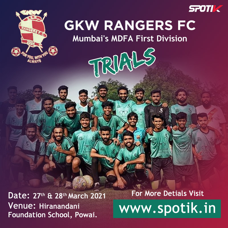 You are currently viewing GKW Rangers FC Trials, Mumbai