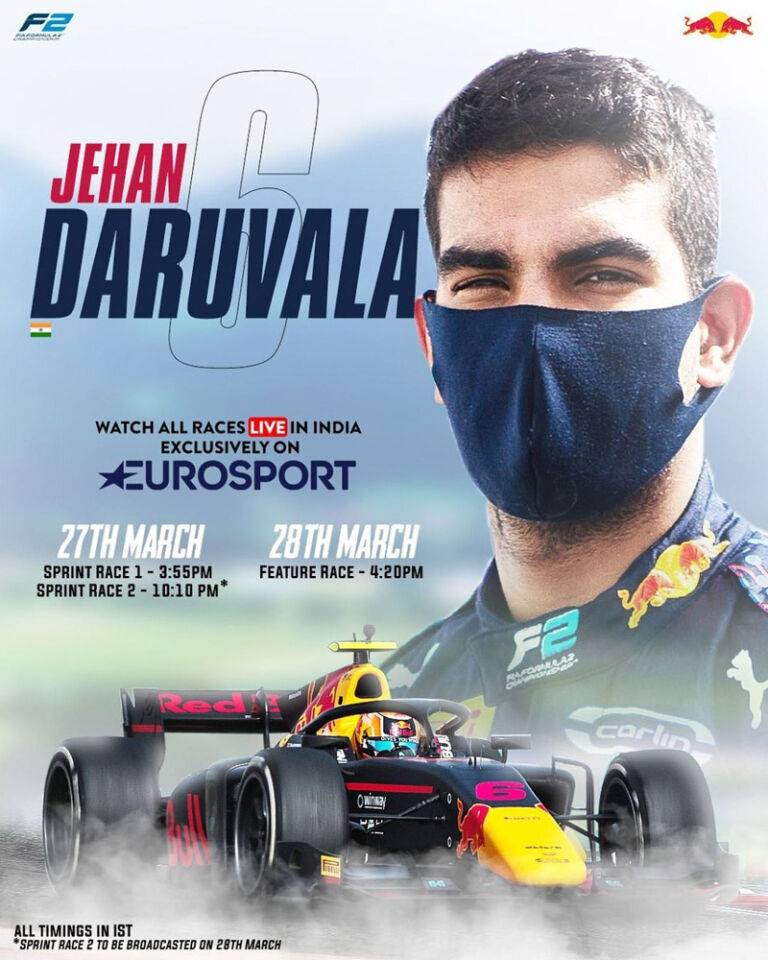 Read more about the article The 2021 Formula 2 season, Catch Jehan Daruvala Live on Eurosport.