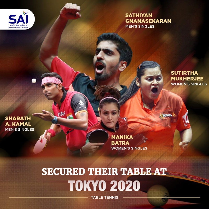 Table Tennis Four Indian players qualify for Tokyo 2021 Olympics US