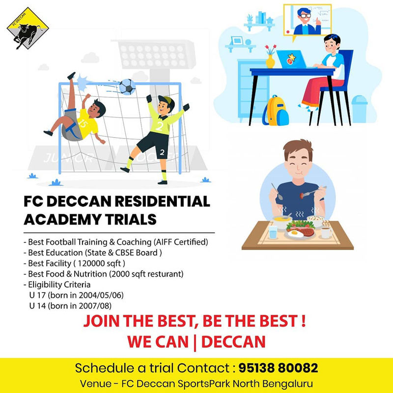 You are currently viewing FC DECCAN Residential Academy Trials, Bengaluru