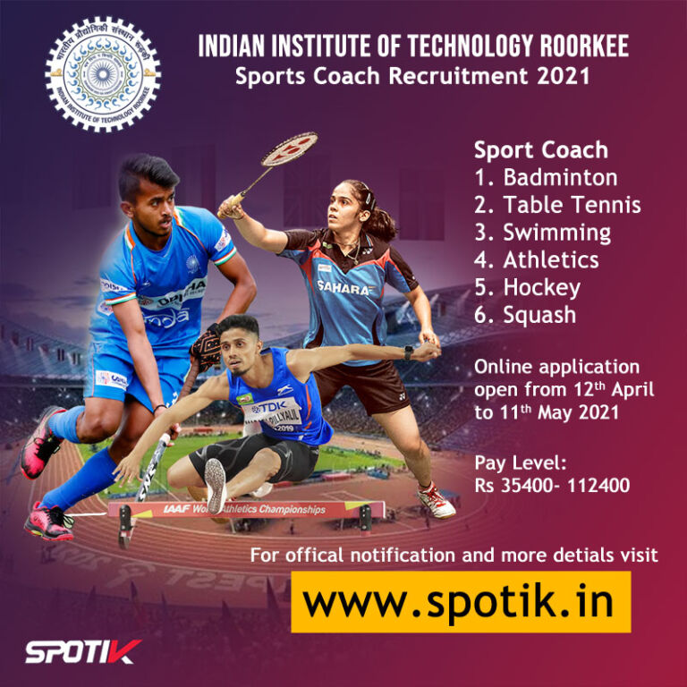 Read more about the article Indian Institute of Technology Roorkee, Sports Coach Recruitment 2021