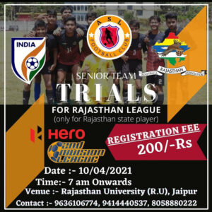Read more about the article ASL FC Senior Team Trials, Jaipur