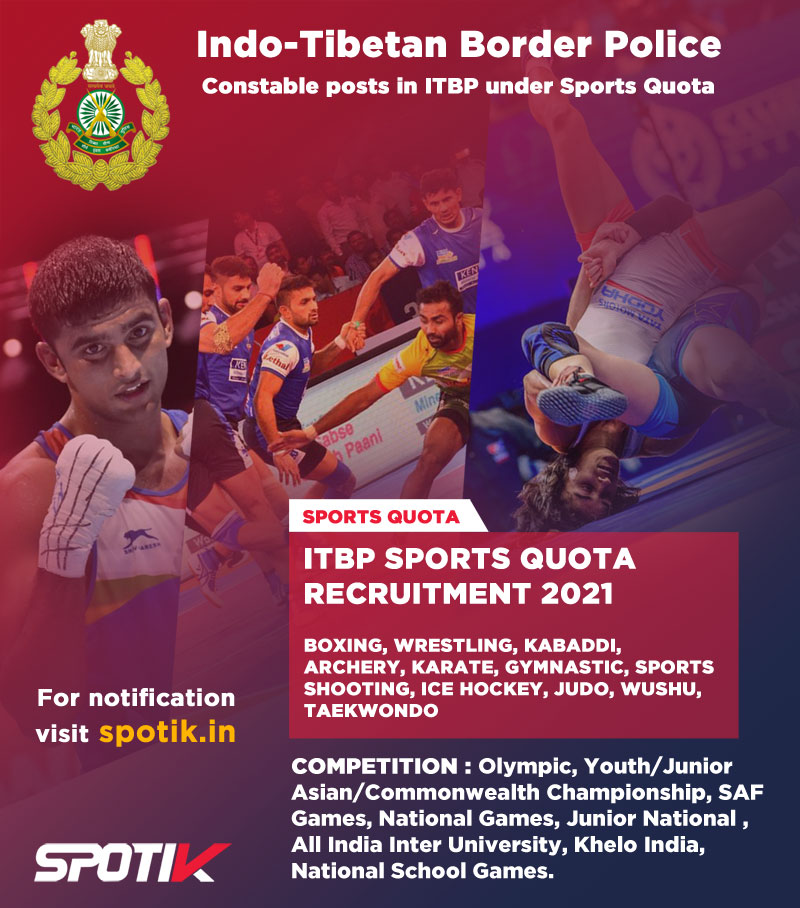 You are currently viewing ITBP Constable (GD) Sports Quota Recruitment 2021. Update : Application Form