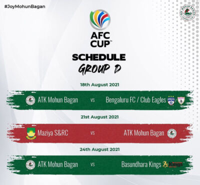 Read more about the article AFC Cup (South) Group D, ATK Mohun Bagan Schedule