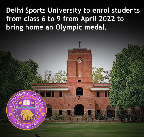 Read more about the article Delhi Sports University to enroll students from class 6 to 9 from April 2022