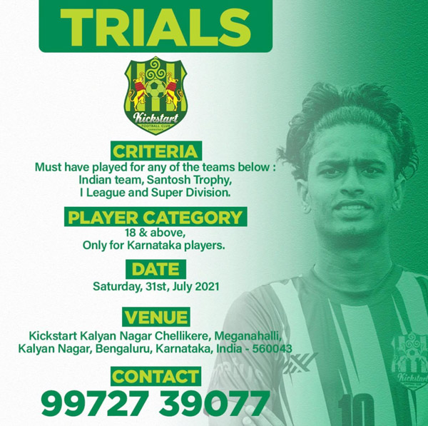 Read more about the article Kickstart FC Super Div Karnataka Trials